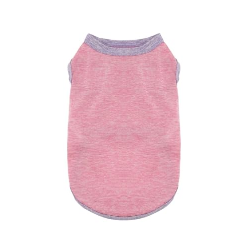 Sonnenschutz-Haustier-Shirts, schnelltrocknend, weich, dehnbar, ärmellose Hundeweste, Hundekleidung for kleine, mittelgroße und große Hunde(Pink,XS)