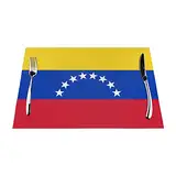 Stilvolle Tischsets mit Flagge Venezuelas – hitzebeständige und leicht zu reinigende Tischsets für eine moderne Tischdekoration