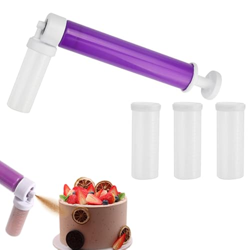 Manuelle Airbrush zum Dekorieren, Airbrush für Torten, Manual Airbrush Pumpe for Cakes mit 4 Sprühflaschen, Einstellbarem Druck Spritzpistole Torten Kuchen Kuchenairbrush-Pumpe