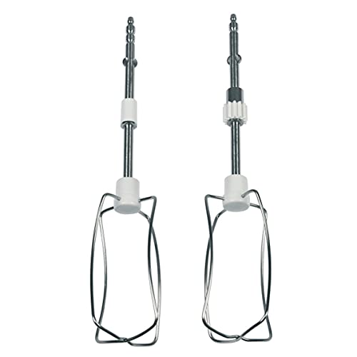 Krups Tefal Moulinex SS193937 Original Rührbesen Emulgierquirle Schlagbesen Schneebesen rechts links Set Handmixer Mixer Weiß Kunststoff Spülmaschinenfest