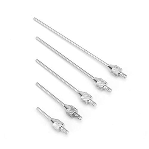 Messuhrspitzen, 5 Stück L10/20/30/40/50 Prüfindikatorkontakte Nadelkontaktpunktsätze D1,5 Mm Messuhrnadelsonde für Messuhren