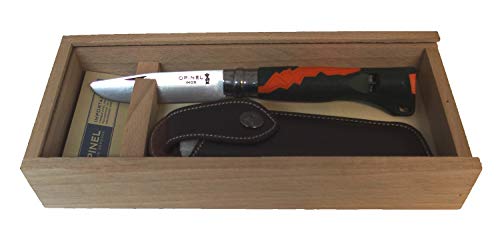 Opinel Kindermesser Outdoor Junior mit Wunschgravur auf der Klinge (Orange, in Geschenkbox)