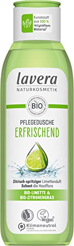 lavera Pflegedusche Erfrischend - Bio-Limette & Bio-Zitronengras - Naturkosmetik - vegan - Duschgel - pH-hautneutral - reinigt besonders sanft - 1 x 250 ml