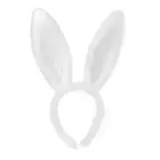 Hasenohren Haarreif , Hasen Ohren Haarreifen Plüsch Hasenohren Stirnband Haarbänder, Kaninchenohren Haarreif Ostern Bunny Kostüm Kaninchen Ohren Stirnband Party Kinder Erwachsene (White, One Size)