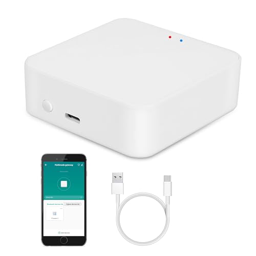 【Smart Multi-Mode Gateway】ZigBee 3.0 & Bluetooth & Mesh Hub, App Fernbedienung, Intelligente Bridge Wireless Smart Home Gateway Sprachsteuerung über Alexa/Google Home (nur Surport Tuya Smart Devices)