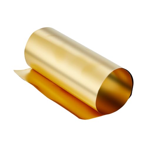 AHANDMAKER 1 Stück Messingblech 12"L X 6"W 0.07mm Dicke Messingplatten Aus Metall Messing Unterlegscheiben Sortiment Messingblech von Precision Metals Für Modelle Kunsthandwerk Instandsetzung