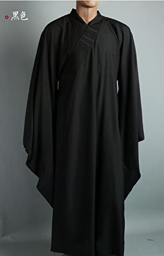 Shaolin Mönch Kung Fu Anzug Uni Meditation Robe Zen Praxis Bequeme Funktionskleidung für Spirituelle Kampfsportaktivitäten