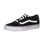 Vans Ward Damen Sneaker, Suede Canvas Black White, 39 EU