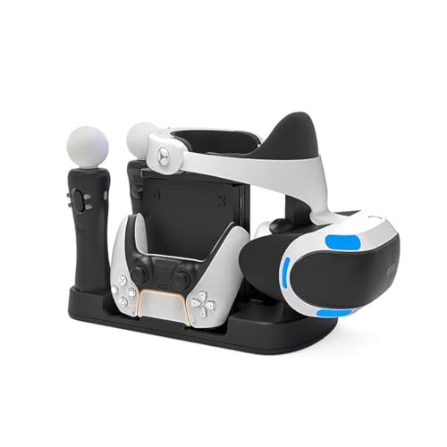 ZahoTse PS5 Move Game Handle Multifunktions-Ladegerät Base VR Brille Host Storage Bracket Zubehör (Schwarz HBP-265