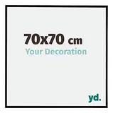 Your Decoration - Bilderrahmen 70x70 cm - Schwarz Matt - Bilderrahmen aus Kunststoff mit Acrylglas - Antireflex - 70x70 Rahmen - Evry