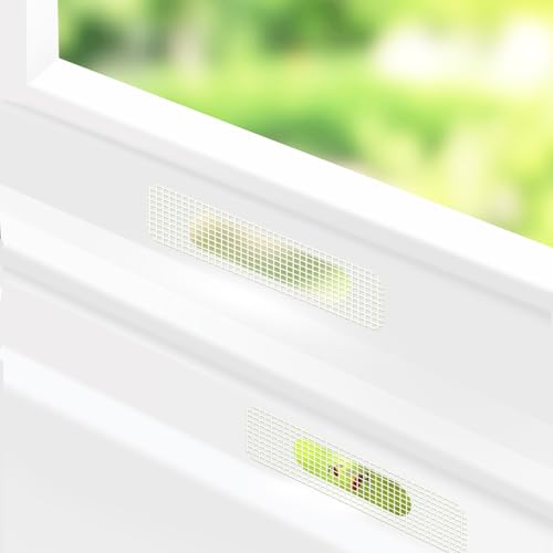 50 Stück Fenster-Weep-Löcher Abdeckung Bildschirm Reparatur Flicken Fliegengitter Netz (Kunststoff Weiß)