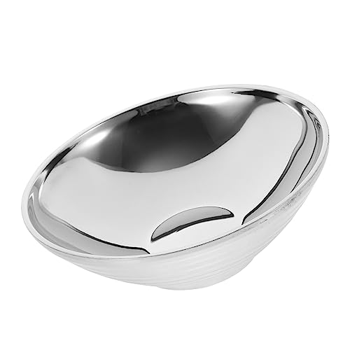 PRETYZOOM Udon-Schalen Schüsseln schüssel stainless steel bowl schüssel aus Servierschüssel mischen Salat Hutschale aus Futternapf große Suppenschüssel Glockenmund