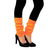 Oblique Unique® Sexy Damen Bein Stulpen Neon Strümpfe für 80er Jahre 80s Motto Party Fasching Karneval Tanzen Aerobic Kostüm Accessoires - Farbe wählbar (Neonorange)