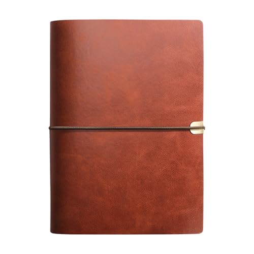 Leder Notizbuch A5 Nachfüllbar, Lederbuch Nachfüllbares Leder-tagebuch, Ringbuch Leder Notizbuch Tagebuch, Vintage Nachfüllbar Notizbuch, für Mädchen, Jungen, Frauen, Männer, A5 23x17cm, Braun