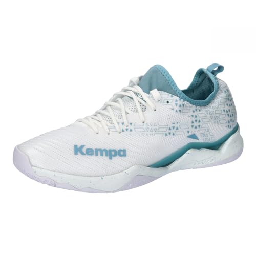 Kempa Unisex Wing Lite 2.0 W Game Changer Handballschuhe, Sportschuhe, Turnschuhe, weiß/Aqua, 42.5 EU