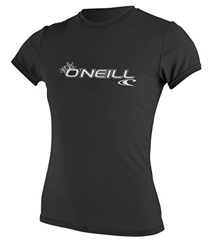 O'Neill Wetsuits Damen Wms Basic Skins S/S Rash Tee Vest, Schwarz, L