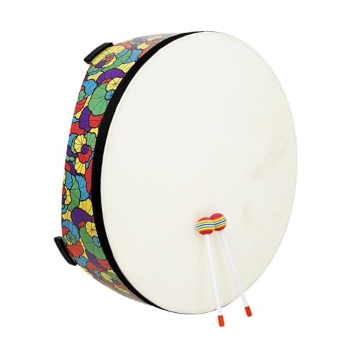 Amagogo Floor Tom Drum Children Drum Wood 22.05inch Musical Drum mit Trommelstöcken für Babykonzertpartys Musikinstrumententanz