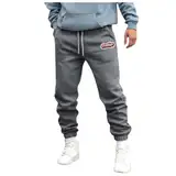 WKAYsIV weiß Herren leinen Herren Hose Stoff Kurze Hose Herren High Street Freizeit lose Sport Outdoor Lauf Pullover Hosen Hosen Hose Herren(Dunkelgrau,3XL)