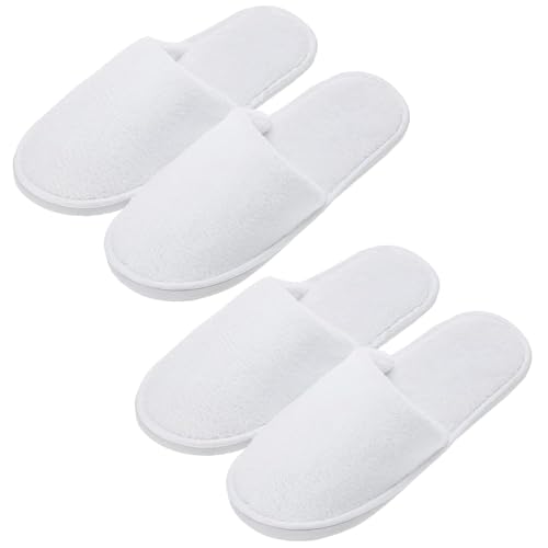 Einweg Pantoffeln,2Paar Rutschfeste Einweg Hausschuhe,Hotelslipper,Gästehausschuhe,Weiße Hausschuhe Hotelslipper,Einweg Pantoffeln Spa,Einweg Pantoffeln Herren,2er Unisex Gästepantoffeln,29cm