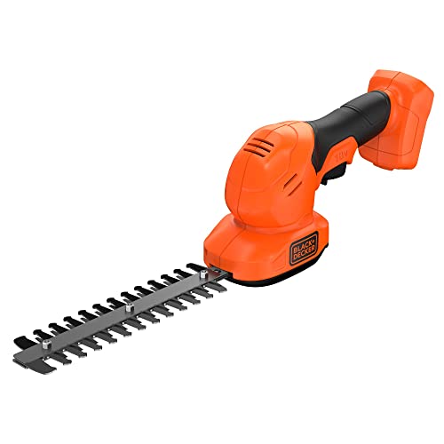 Black+Decker Akku Gras- und Strauchscheren-Set BCSS18B (18V, 2in1 Kombigerät, werkzeugloser Messerwechsel, Laufzeit ca. 60min, inkl. Strauchscherenmesser, Grasscherenmesser)