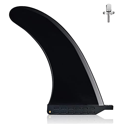 SDKDZKG 9'' SUP Einzelne Mittelflosse, Fiberglas Verstärktes Nylon SUP Ersatz Flossen, Frei ohne Werkzeug Flosse Schraube, Geeignet für Longboard, Surfbrett, SUP Einzelne Finne Mittlere Finne