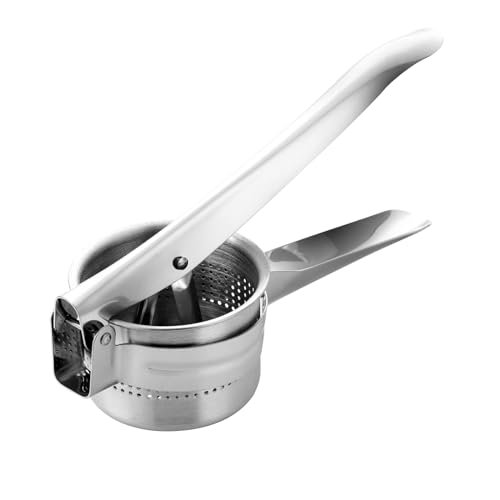 Wenrescry Kartoffelpresse, Multifunktionale Edelstahl Spätzlepresse, Kartoffelstampfer und Spaghettieispresse, Ergonomisches Design, Langlebig und Einfach zu Reinigen – Perfekt für Kartoffeln, Spätzle