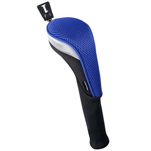 Andux Golf Schlägerkopfhüllen für Driver, 460 cc, Langer Hals blau