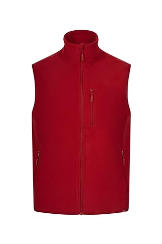 VELILLA Unisex Fleece Weste, rot, L