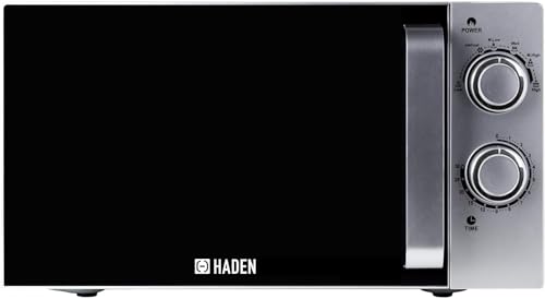 Haden 20 l Mikrowelle, 700 W Mikrowelle mit 6 Leistungsstufen und 30-Minuten-Timer, familienfreundlich, leicht zu reinigende Innen-Arbeitsplatte, 24,5 cm Drehteller