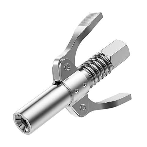 Fettpressen-Kupplung, Fettpressenspitze, Schnellverriegelung und Entriegelung, Schmiermittel-Armaturen, Doppelgriff, Fettdüsen-Kupplung, aktualisiert auf 12000 PSI, kompatibel mit allen Fettpistolen