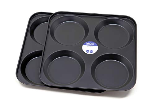 Lets Cook Cookware Yorkshire Pudding-Tablett für 4 Tassen, hergestellt in Großbritannien, mit PFOA- und BPA-freier Antihaftbeschichtung