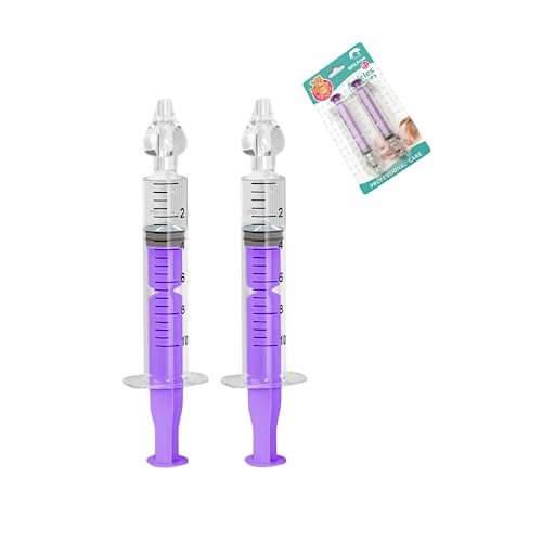 Nasendusche, 2 Stück Baby Nasendusche, Nasenspüler, 10 ml Professionelle Nasenspülung, Nasenspüler für Babys, Wiederverwendbar, Tragbar(Violett)