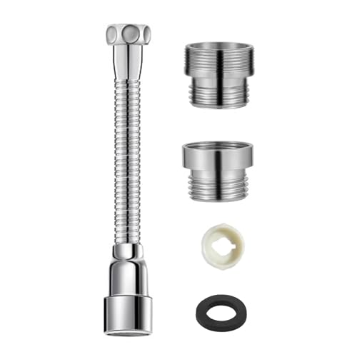 20cm Wasserhahn Verlängerung Mit 2pcs WasserhahnAdapter, 360 Grad Drehbarer Wasserhahnverlängerung, Wasserhahn Verlängerung Küche, Für Küchen, Bädern, Bars Und Toilette