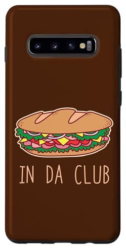 Hülle für Galaxy S10+ Sandwich Liebe In Da Club Party Humor Essen Grafik Dunkel