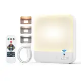 OMECO Led Deckenleuchte Flach Dimmbar mit Fernbedienung Deckenleuchten Akku Batteriebetrieben mit Bewegungsmelder 250lm 3farbenmodi Dimmbar Led Deckenlampe Bewegungsmelder Innen für Flur Balkon Treppe