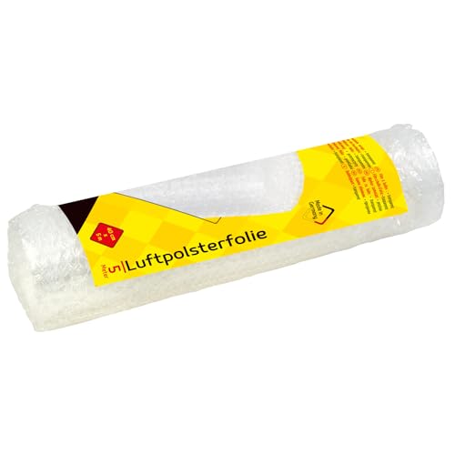 Idena 10339 - Luftpolsterfolie für Versand, Verpackung und Umzug, 40 cm x 5 m auf Rolle, 70 µ, transparent, 1 Stück