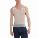 Herren Transparentes Netz-Tanktop, Shirt Herren Basic, Athletic Muskelshirt Fitness Work Out Unterhemd Leicht Rundhals Funktionsshirt Luftdurchlässig Bequeme Tee Top Achselshirts 2024