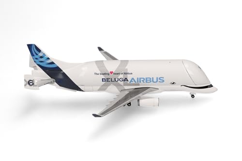 herpa 534284-002 Modellflugzeug Airbus Industries BelugaXL-XL#6 Miniatur im Maßstab 1:500, Sammlerstück, Modell ohne Standfuß, Metall Miniaturmodell, Mehrfarbig