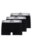 BOSS Hugo Herren Trunk 3p Co/EL Boxershorts, Schwarz, M