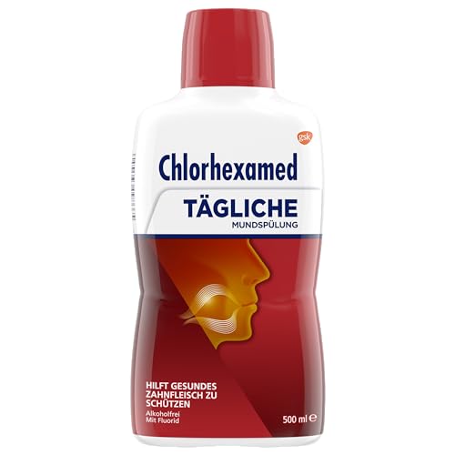 Chlorhexamed Tägliche Mundspülung, 500 ml für die tägliche Pflege und Reinigung mit Mundwasser antibakteriell