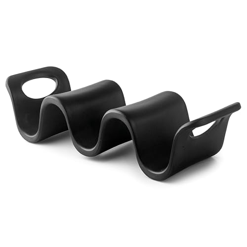 Lacor - 63282 - Taco-Halter, Melamin, 2-3 Blöcke, welliges Design, V-Nuten, nicht kochend, robust, mikrowellengeeignet, spülmaschinenfest, stapelbar, BPA-frei, 18x6x4 cm