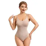 piannao Shapewear Damen Body Shper Bauchweg Bodysuit Formender Vielseitige Frauen atmungsaktiven Materialien mit Verstellbarer Bequemer Shapewear Damen stark formend Bodys für Damen