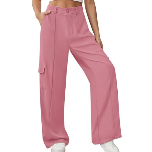 Sommerhose für Damen, Jogger, Sommertuch, elegant, Strand, Büro, Schwimmen, leicht, Interview, Klasse, Jogger Skinny, rot, XL