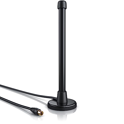CSL - DAB+ DVB-T DVB-T2 Digitale Stabantenne - TV PC kompatibel mit MAC - leistungsstarke DVB-T-Antenne mit stabilen Magnetfuß - hohe Empfangsleistung