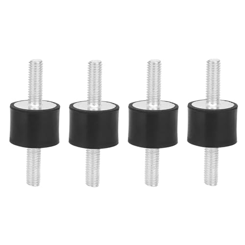 Risegun 4 Stück M6 Gummipuffer Männlich, Stoßdämpfer Anti-Vibrations Isolator Gummilager mit Schrauben, Silentblock Schwingungsisolator Auto Boot Spulen(VV20*15 M6*18)