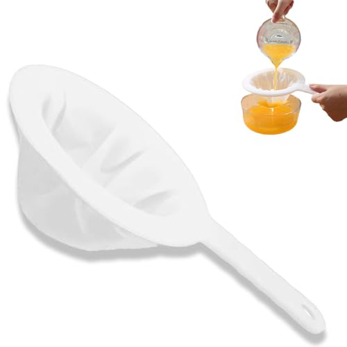 Sieb Fein, 1Stück Feines Sieb Mit Griff 400 Mesh Haarsieb Küche Netzsieb Ultrafeines Trichterfilte Haushaltssieb Handsieb für Saft, Milch, Kaffee
