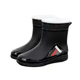 Gummistiefel Damen Gefüttert Regenstiefel Anti-Rutsch Regenschuhe Einfach Gummistiefel Bequem Wintergummistiefel Wasserdicht Thermostiefel Klassische Stiefel Fahrrad Rutschfeste Gartenstiefel