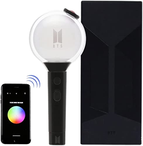 BTS Official Lightstick Map of The Soul Special Edition/Ver 4 Bluetooth APP Adjust Color Concert Cheers and Light (inklusive 7 Karten)