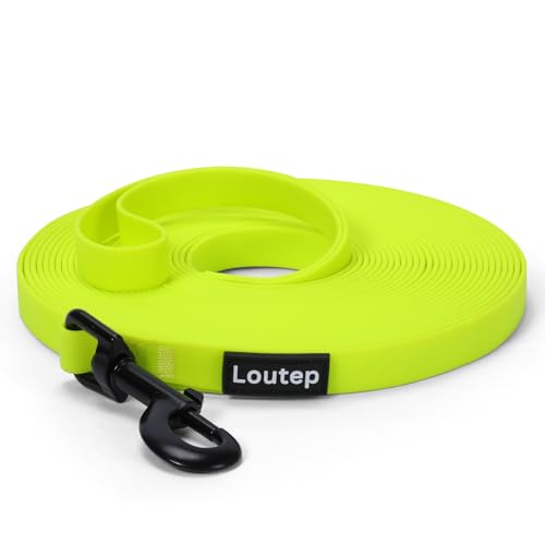 Loutep Biothane Schleppleine Für Hunde Lange Hundeleine 3m 5m Schleppleine 10m Für Hunde 15m 20m Leine Langlaufleine Trainingsleine Laufleine Schwimmleine Für Kleine Mittel Und Große Hund