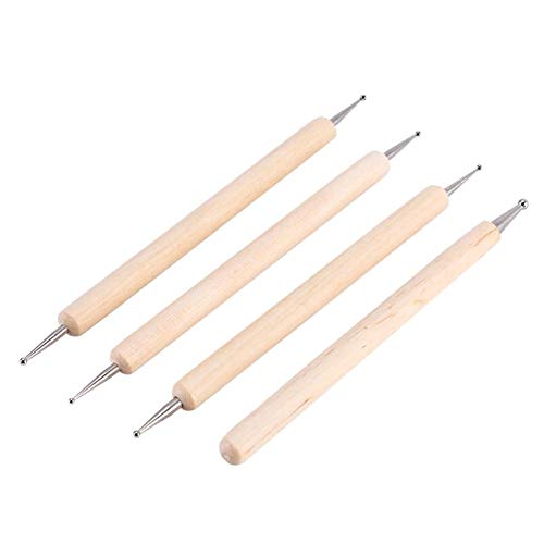 4 Stück Ball Stylus Set, DIY Keramik Ball Stylus Polymer Clay Sculpting Prägen Modellierung Modellieren HandwerkzeugeWerkzeug